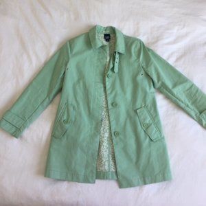 Gap Mint Green Trench Coat - Small